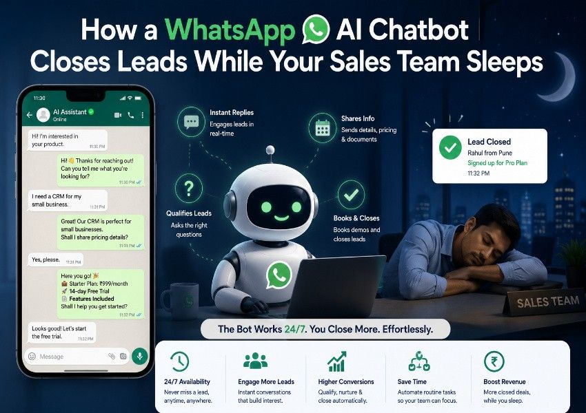 How a WhatsApp AI Chatbot Closes Leads While Your Sales Team Sleeps