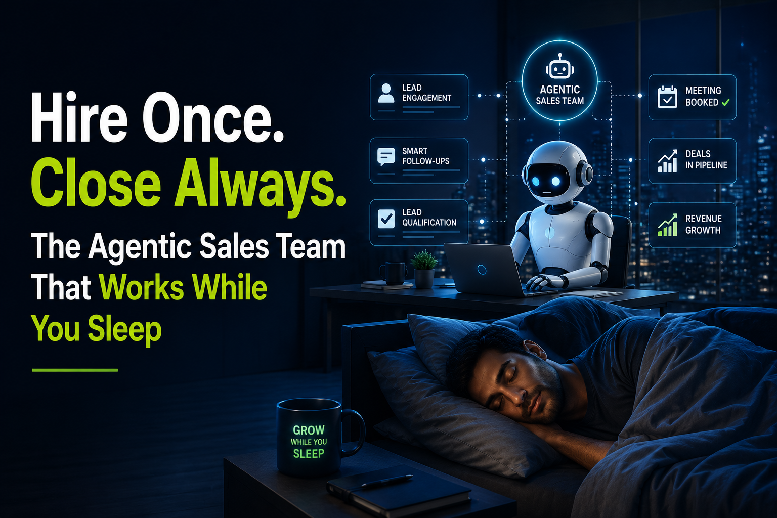 Hire Once. Close Always. The Agentic Sales Team That Works While You Sleep