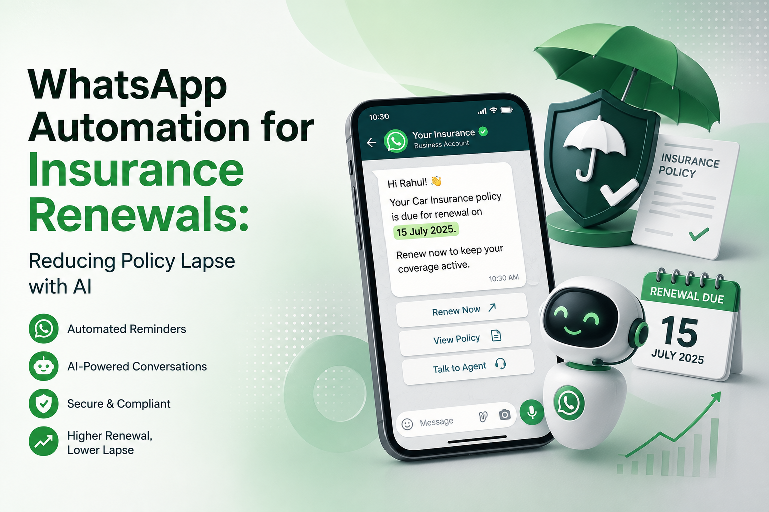 WhatsApp Automation for Insurance Renewals: Reducing Policy Lapse with AI