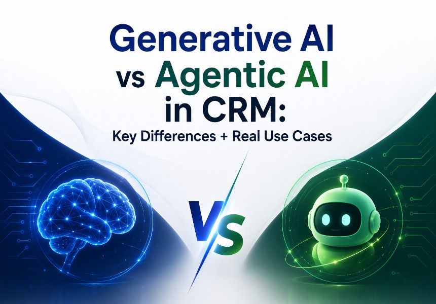 Generative AI vs Agentic AI in CRM: Key Differences + Real Use Cases