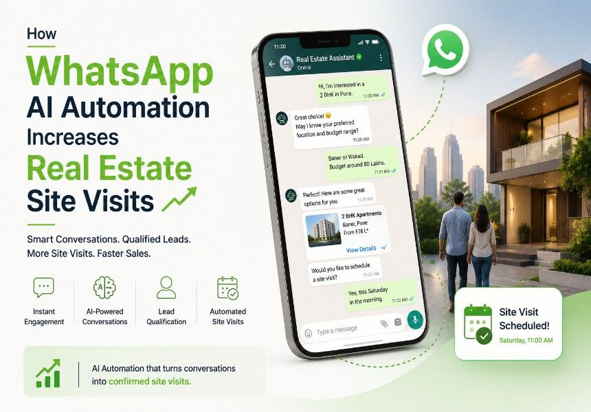 How WhatsApp AI Automation Increases Real Estate Site Visits
