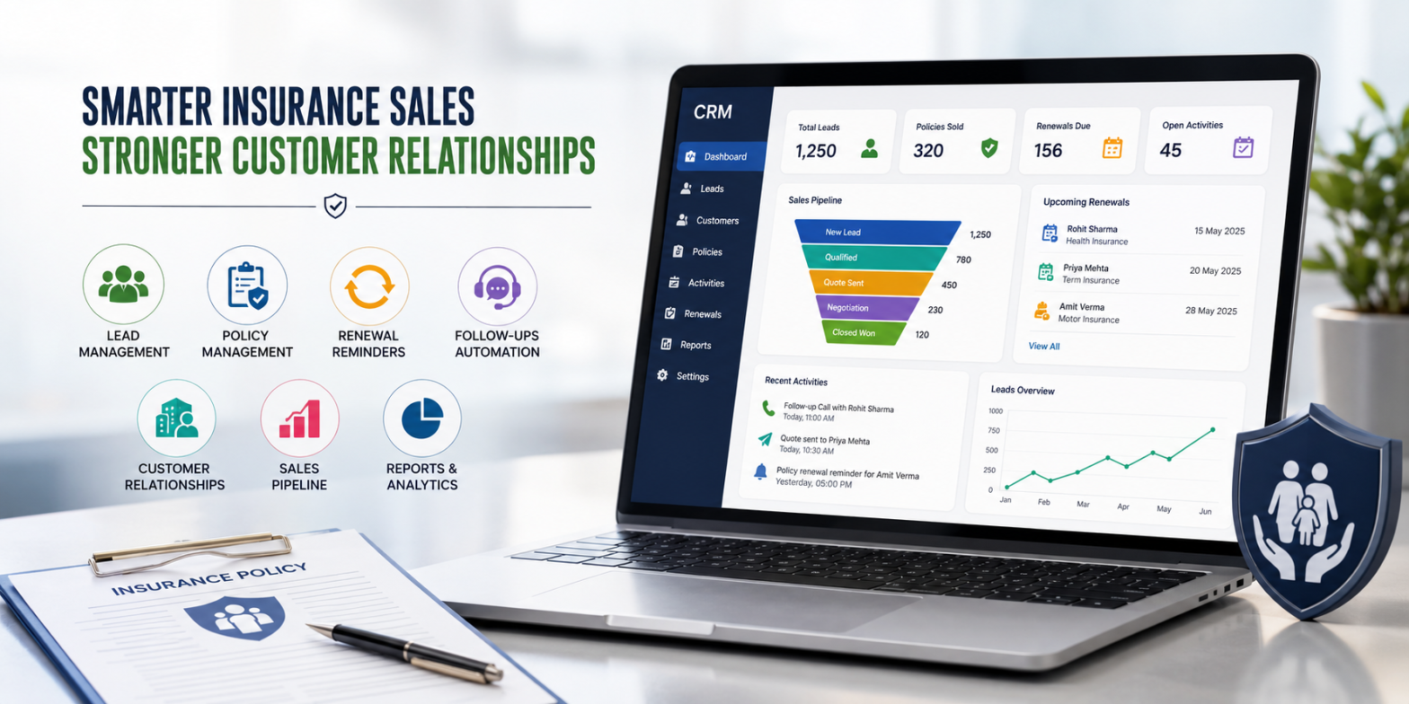 Best Insurance CRM Software in India for Lead & Policy Management
