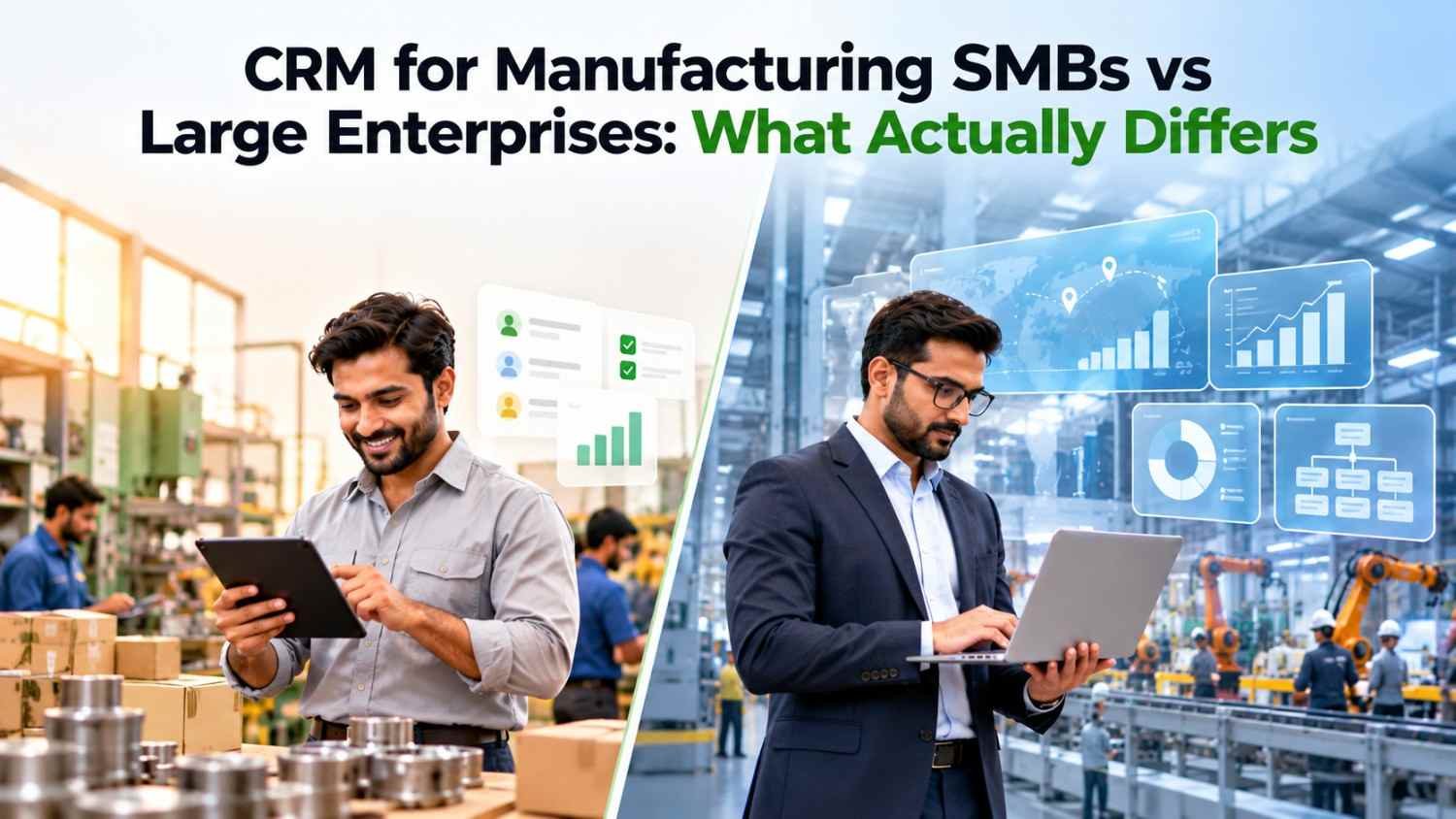CRM for Manufacturing SMBs vs Large Enterprises: What Actually Differs