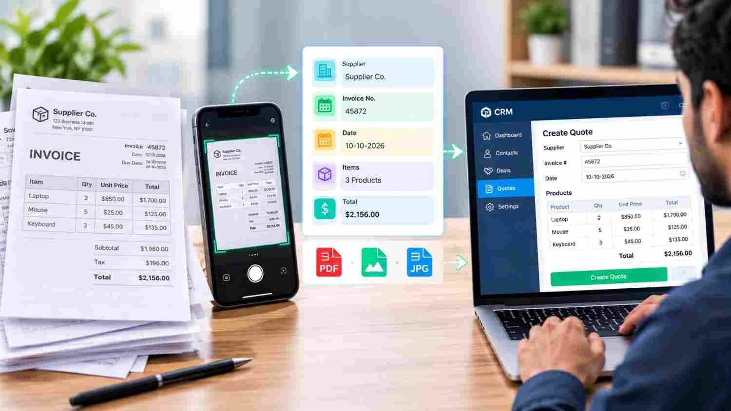 How to Extract Data from Supplier Scans for CRM Quote Creation