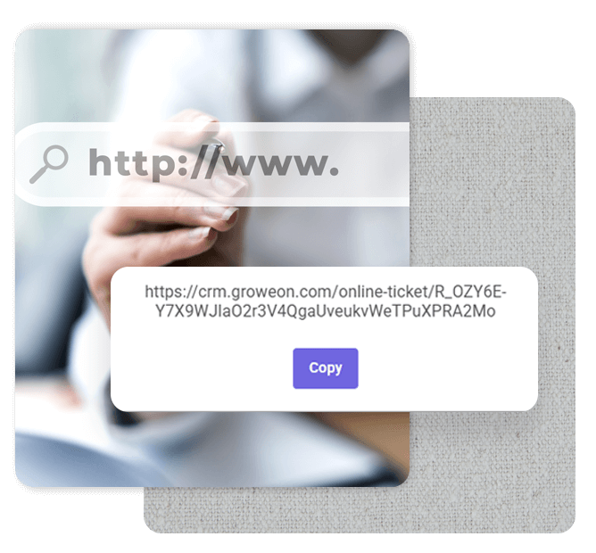 Web Link for Online Ticket Creation